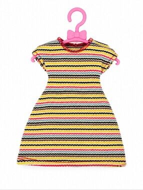 Girls Unbranded Casual Doll Dress Multi-color Striped